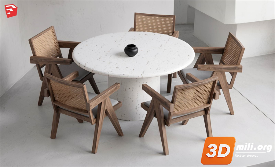 Dining Table Set Skp Files